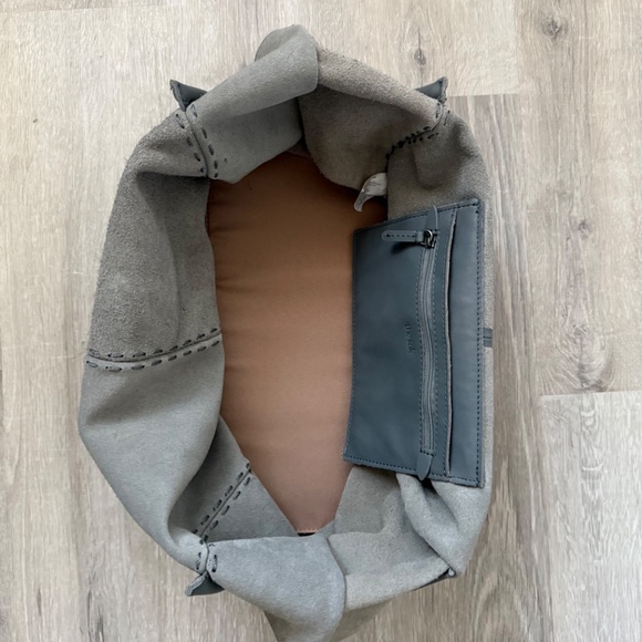 The Sak Gray Shoulder Bag with Brown Handles - Picture 15 of 16